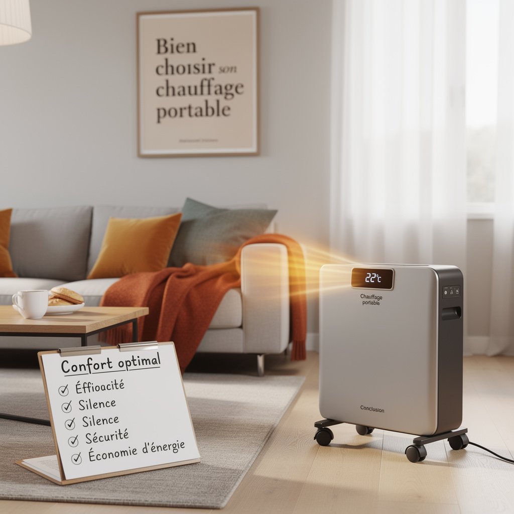 Conclusion choix chauffage portable confort optimal